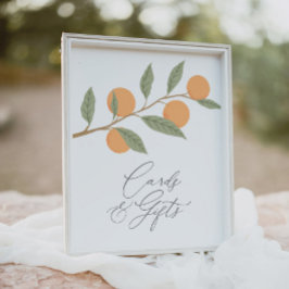 Little Cutie Orange Citrus Cards and Gifts Sign Poster