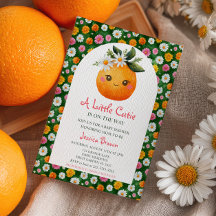Little Cutie Orange Citrus & Daisys Baby Shower