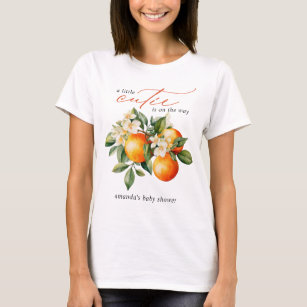 Little Cutie Orange Clementine Baby Shower T Shirt