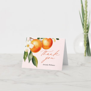 Little Cutie Orange Clementine Baby Shower Tack Kort
