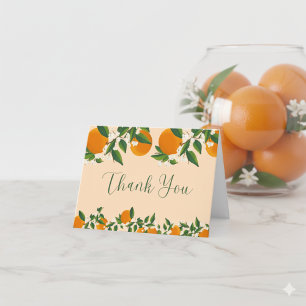 Little Cutie Orange Clementine Baby Shower Tack Kort