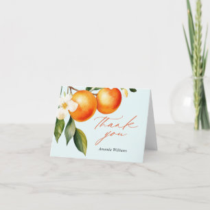 Little Cutie Orange Clementine Baby Shower Tack Kort