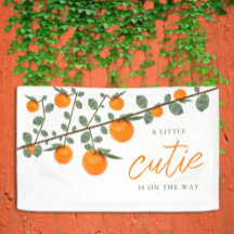 Little Cutie Orange Gender Neutral Baby Shower
