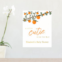 Little Cutie Orange Gender Neutral Baby Shower