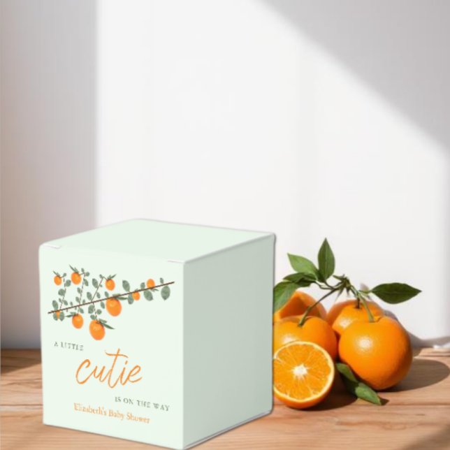 Little Cutie Orange Gender Neutral Baby Shower Presentaskar (Skapare uppladdad)