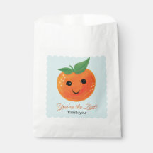 Little Cutie Orange Neutralt Favor Bags