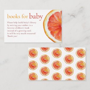 Little Cutie Orange Slice Bokar for Baby Shower Tilläggskort