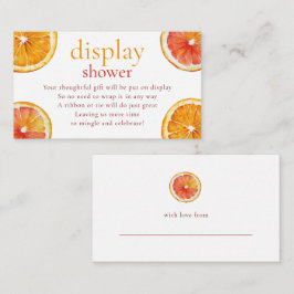 Little Cutie Orange Slices Visning Baby Shower Tilläggskort