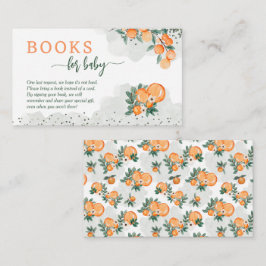 Little Cutie Oranges Baby Shower Bok-begäran Tilläggskort