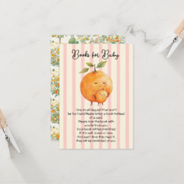 Little Cutie Oranges Baby Shower Bokar för Baby Inbjudningar