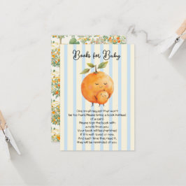 Little Cutie Oranges Baby Shower Bokar för Baby Inbjudningar