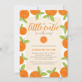 Little Cutie på hur Citrus Oranges Baby Shower Inbjudningar