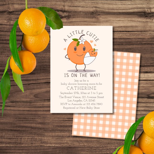 Little Cutie på vägen | Babykläder för Orange av l Inbjudningar (Skapare uppladdad)