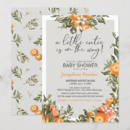 Little Cutie på Way Orange Citrus Baby Shower Inbjudningar