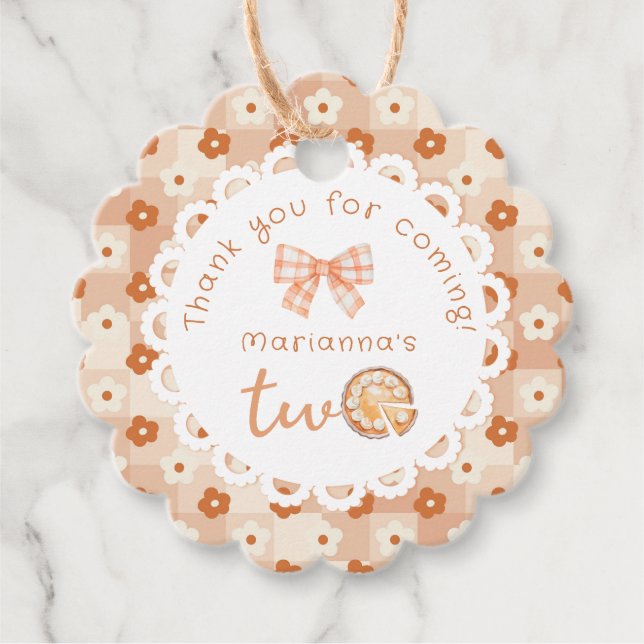 Little cutie Paj 2:a födelsedagen Tack Gåvor Etiketter (Framsida)