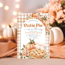 Little Cutie Paj Baby Shower-inbjudan Rustic