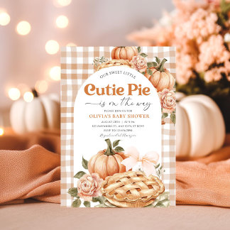 Little Cutie Paj Baby Shower-inbjudan Rustic Inbjudningar