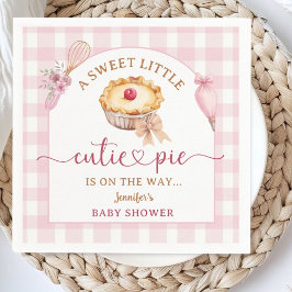 Little Cutie Paj Baby Shower Rosa Pappersservett