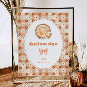 Little Cutie paj Birthday editable Anpassningsbar Poster