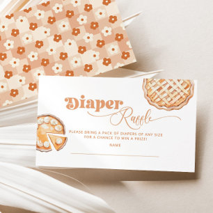 Little Cutie Paj Blommigt Diaper raffle biljett Tilläggskort