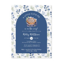 Little Cutie Paj Blue Blommigt Baby Shower