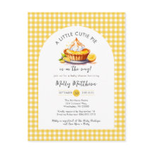 Little Cutie Paj Citrus Gingham Baby Shower