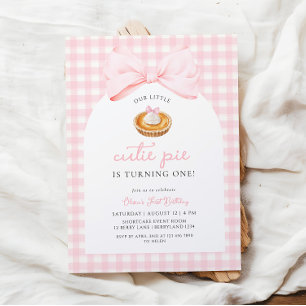 Little Cutie Paj Coquette Första födelsedag Inbjudningar