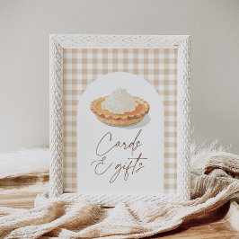 Little Cutie Paj Fall Baby Shower Cards and Gifts Poster