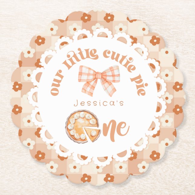 Little cutie Paj går en första födelsedag Underlägg Papper (Framsida)