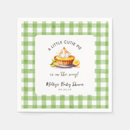 Little Cutie Paj Gingham Baby Shower Pappersservett