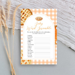 Little Cutie Paj Gingham Baby Shower Scramble Game