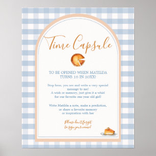 Little Cutie Paj Gingham Birthday Time Capsule Poster