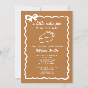 Little Cutie Paj hand rita doodle Fall Baby Shower Inbjudningar