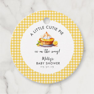 Little Cutie Paj Lemon Baby Shower Favor Gåvor Etiketter