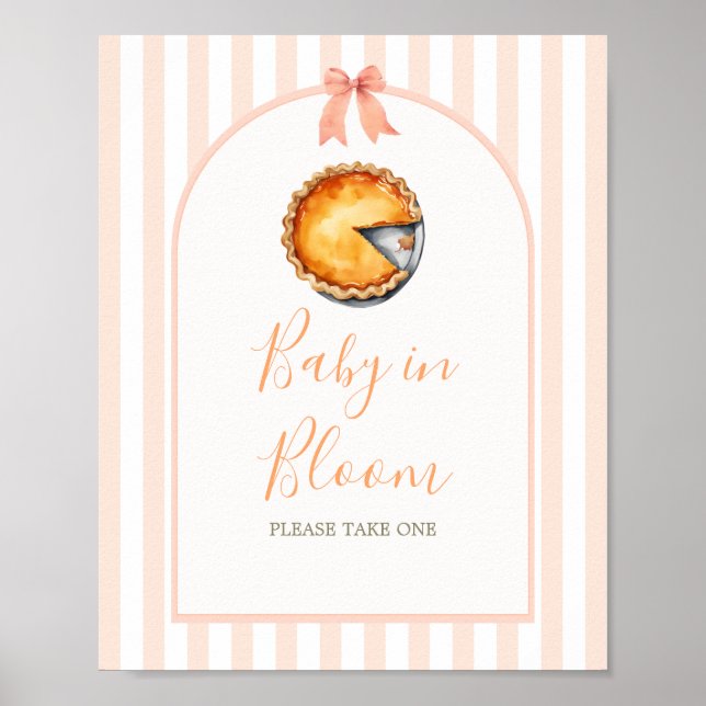Little Cutie Paj Orange Gingham Baby i Bloom Poster (Framsidan)