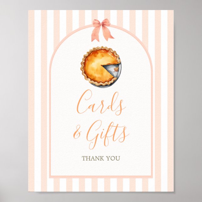 Little Cutie Paj Orange Gingham Cards och Gingham  Poster (Framsidan)
