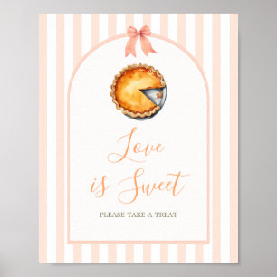 Little Cutie Paj Orange Gingham Kärlek är Sweet Poster