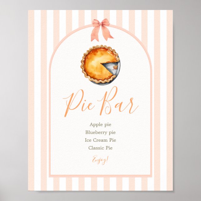 Little Cutie Paj Orange Gingham Paj Pub Sign Poster (Framsidan)