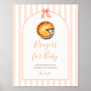 Little Cutie Paj Orange Gingham Prayers for Baby Poster