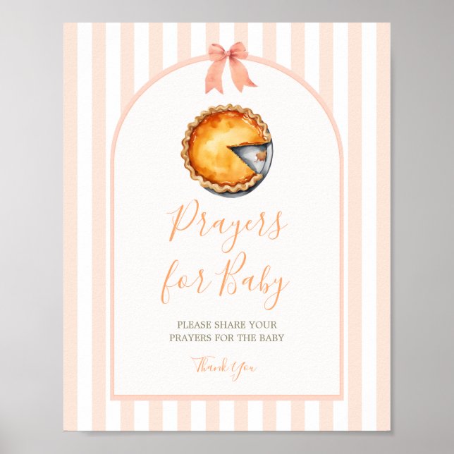 Little Cutie Paj Orange Gingham Prayers for Baby Poster (Framsidan)