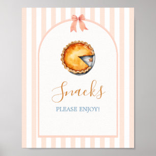 Little Cutie Paj Orange Gingham Snacks Poster