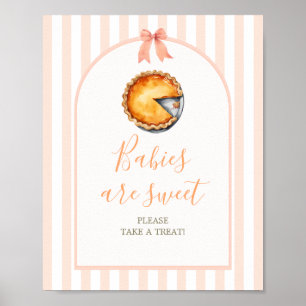 Little Cutie Paj Orange Gingham Spädbarn är Sweet Poster