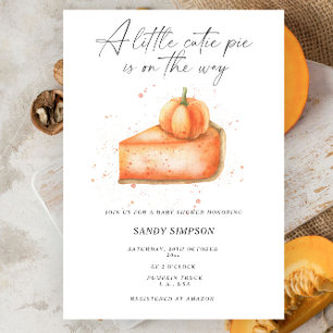 Little Cutie Paj Pumpkin Fall Baby Shower Inbjudningar