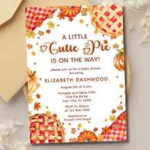 Little Cutie Paj Pumpkin Fall Boy Baby Shower