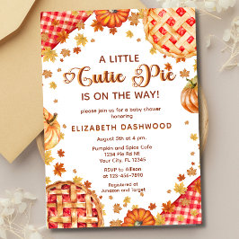 Little Cutie Paj Pumpkin Fall Boy Baby Shower Inbjudningar