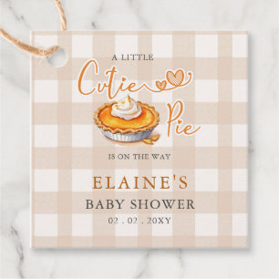 Little Cutie Paj Pumpkin Paj Fall Baby Shower Gåvor Etiketter