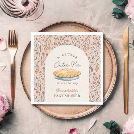 Little Cutie Paj Rosa Blommigt Baby Shower Pappersservett