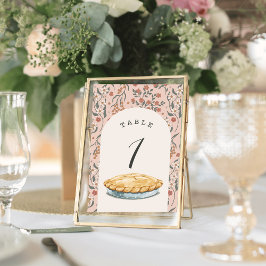 Little Cutie Paj Rosa Blommigt Girl Baby Shower Bordsnummer