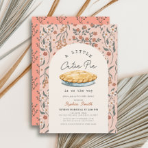 Little Cutie Paj Rosa Blommigt Girl Baby Shower