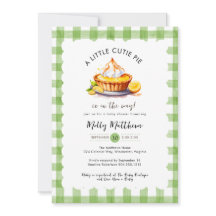 Little Cutie Paj Watercolor Gingham Baby Shower